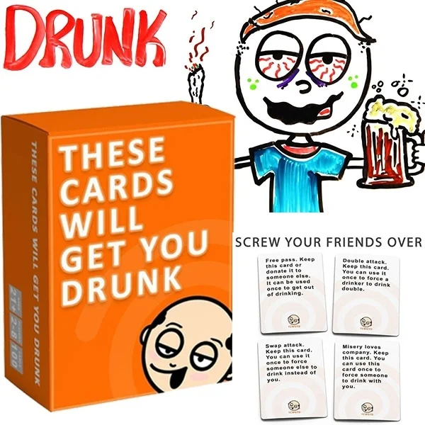 

THESE CARDS WILL Get You Drunk Cards Game Table Game Family Cards Game