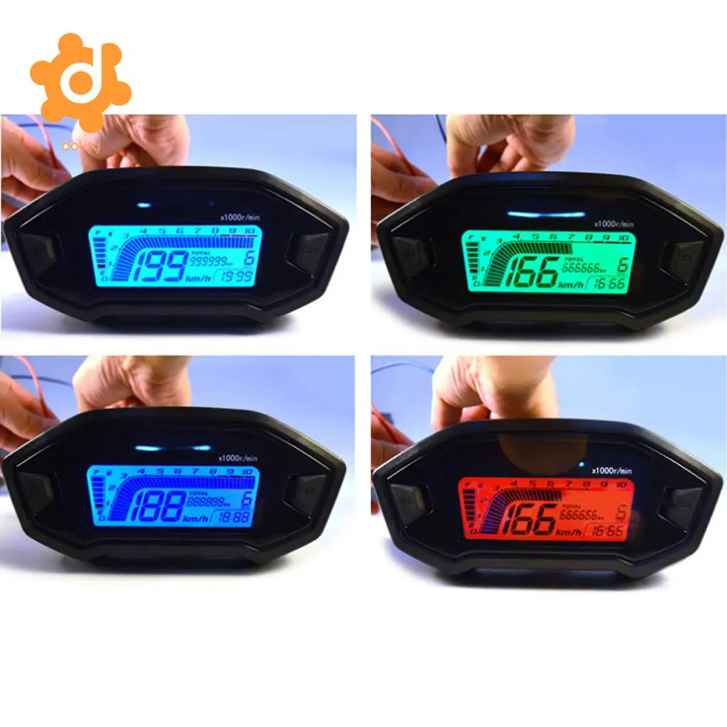 150mm LCD Digital Odometer Speedometer Tachometer for Motorcycle Scooter 150mm LCD Digital Odometer Speedometer Tachometer for Motorcycle Scooter
