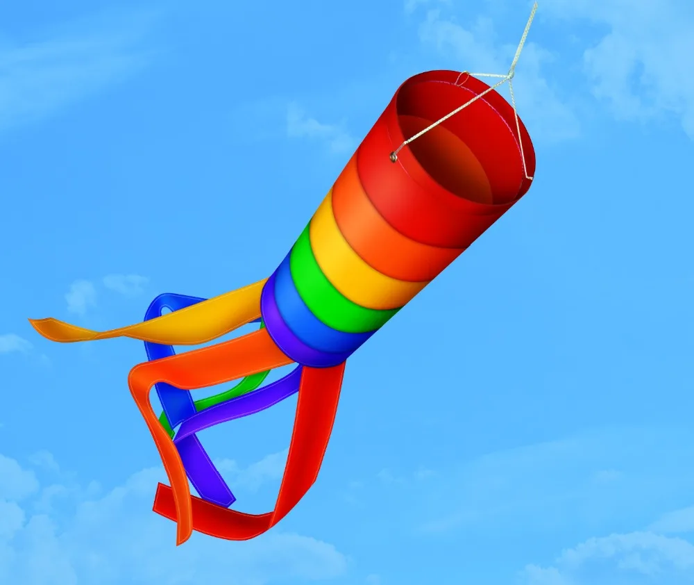  Free Shipping Outdoor Fun Sports  High Quality 1M Multicolor Windsocks Hung On The Car /Kite /As a 