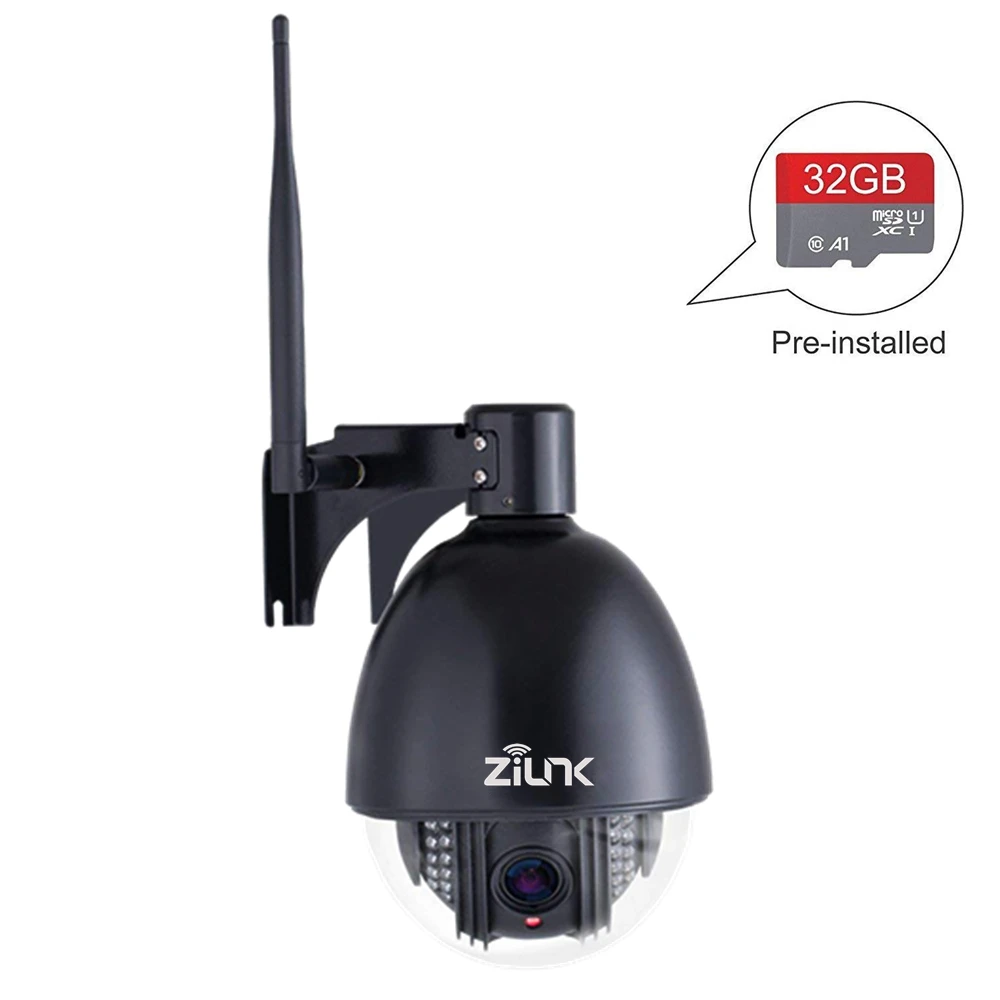 

ZILNK Security IP Camera Outdoor PTZ 5X Zoom Onvif 960P 1080P HD Wireless WIFI Mini Speed Dome Camera Waterproof H.264 IR 50M