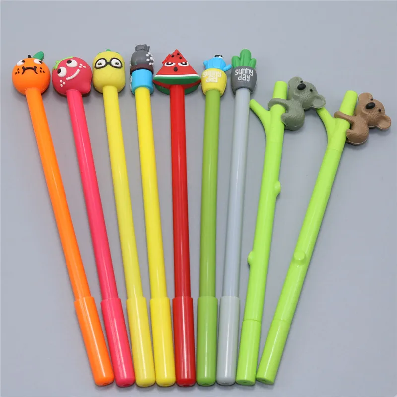 

20 pcs Cactus Gel Pens Kawaii Green Plants Neutral Pen Cute Pens For School Writing Gifts Korean Stationery Promotional Pens