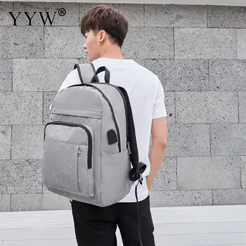 

Laptop Backpack For Men With Earphone Hole And Usb Charging Women Business School Travel Oxford Rucksack Large Capacity Bags New