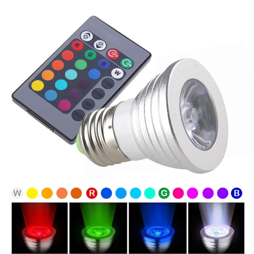 

AKDSteel E27 Remote Control LED Light Bulb RGB Multi Colors Change Lamp for Party KTV Dance Ball