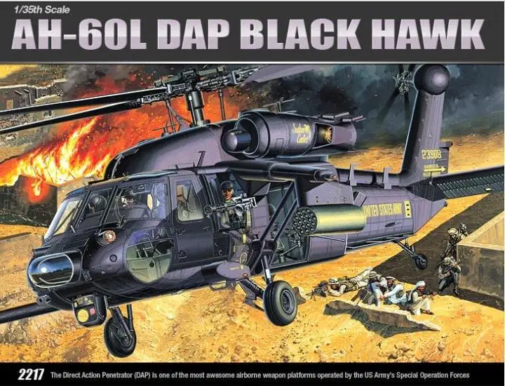 ACADEMY 12115 1/35 масштаб AH-60L DAP черный ястреб пластиковая модель строительный комплект