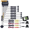 FEELDO 1 Unidades coche 8 sensores delantera y trasera vista Dual Sensor de aparcamiento de sistema de Radar + Monitor + cámara CCD # AM4449 ► Foto 1/6
