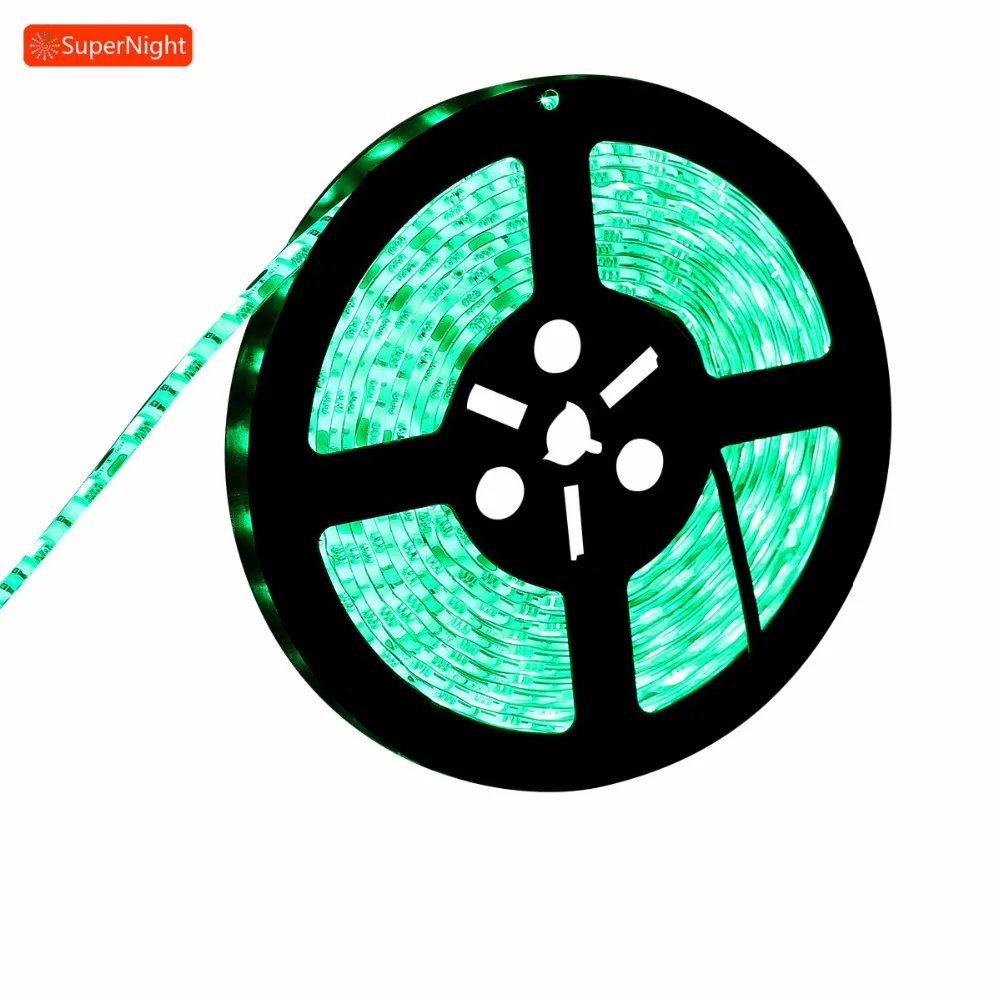 

SuperNight 5050 SMD Green LED Strip Light DC 12V 5M 60LEDs/m IP65 Waterproof Flexible Lamp Band for Party Home Store DIY Decor