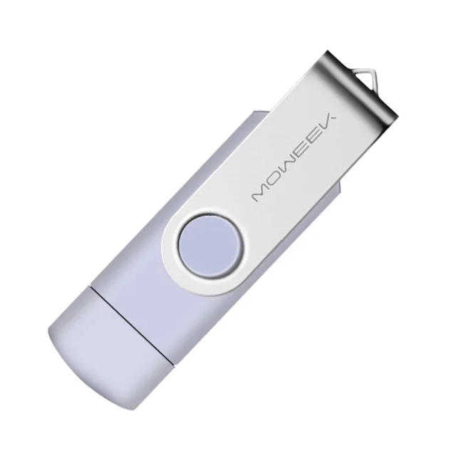 Moweek USB флешка cle usb 2,0 stick 6 4G otg Флеш накопитель смартфон флешки 4G 8 г 16 г 32 г 128 г устройств хранения для подарка - Цвет: White