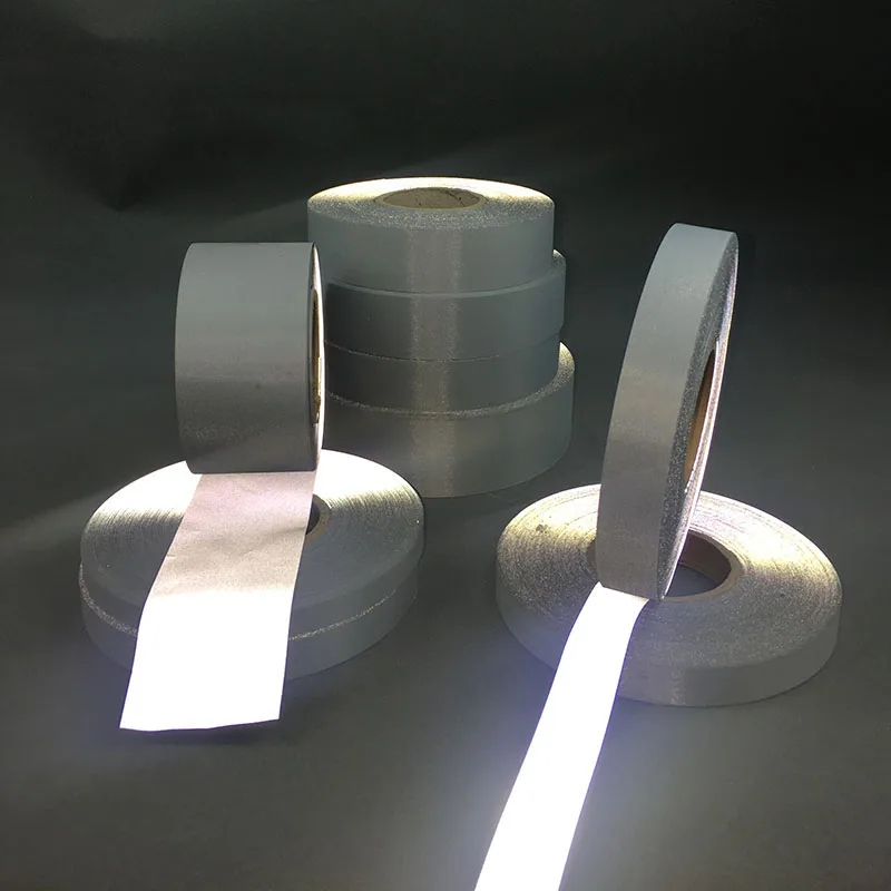 Tecido de Alta Fita de Advertência de Segurança sem Stickness para o Vestuário Roll Faça Você Mesmo Costura Visibilidade Faixa Reflexiva Cinta Reflexão 100 m –