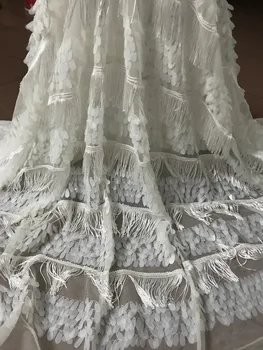 

Nigerian french net Lace Cyndi-10.2386 Embroidered Cord Lace Fabric with full beads for bridal dress