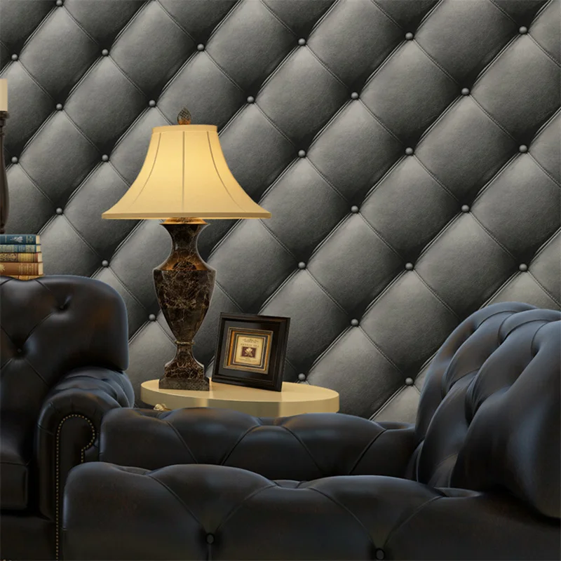 

Classic Soft Package Leather Pattern Wallpaper PVC Waterproof Living Room Bedroom Home Decor Wall Paper Roll Papel De Parede 3D