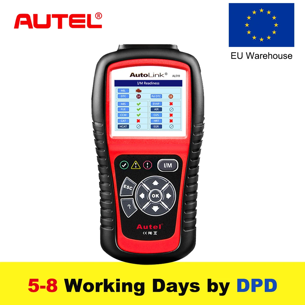 Autel AutoLink AL519 OBD2 Scanner Car Diagnostic Tool Car DTC Reader Scan OBDII Code Reader OBD 2 II Scanner Automotive Autel AutoLink AL519 OBD2 Scanner Car Diagnostic Tool Car DTC Reader Scan OBDII Code Reader OBD 2 II Scanner Automotive