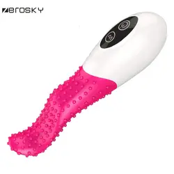 Zerosky вибратор язык секс-игрушки для Для женщин 20 частоты USB устные вибратор G-Spot клитор стимулятор Качели Массажер для взрослых