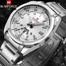 Naviforce Брендовые мужские Часы роскошный Спорт Кварц 30 м Водонепроницаемый Часы Мужская Нержавеющая сталь Группа Дата авто Наручные часы Relojes