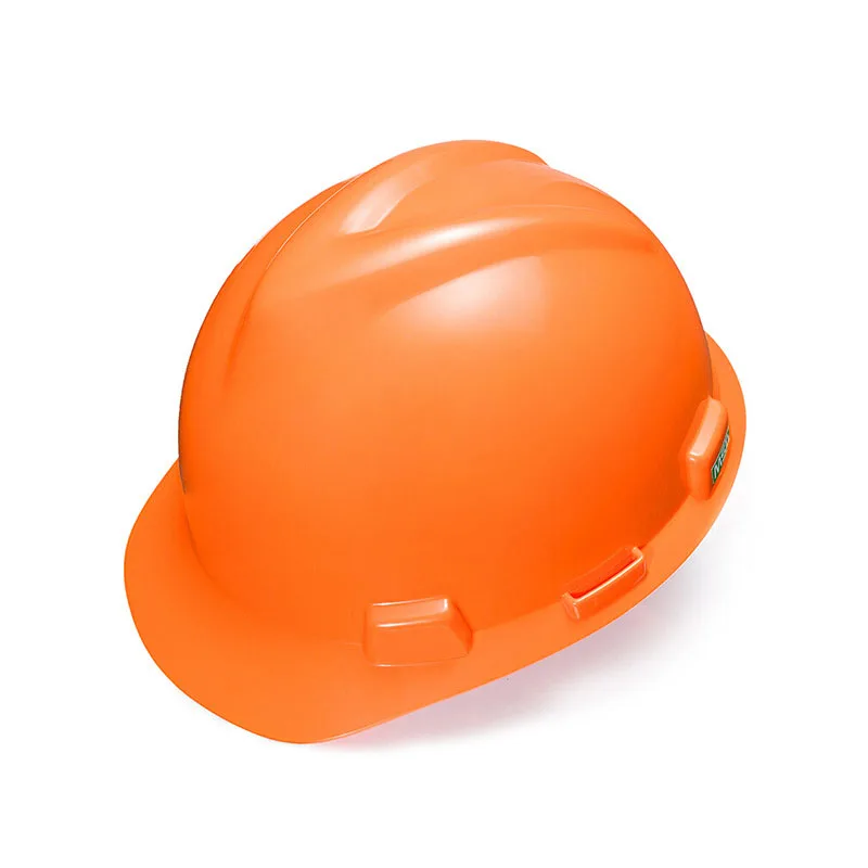 MSA защитный шлем V-Gard PE тип материала жесткая шляпа Рабочая крышка строительство рабочие защитные шлемы безопасность труда шлем - Цвет: Оранжевый