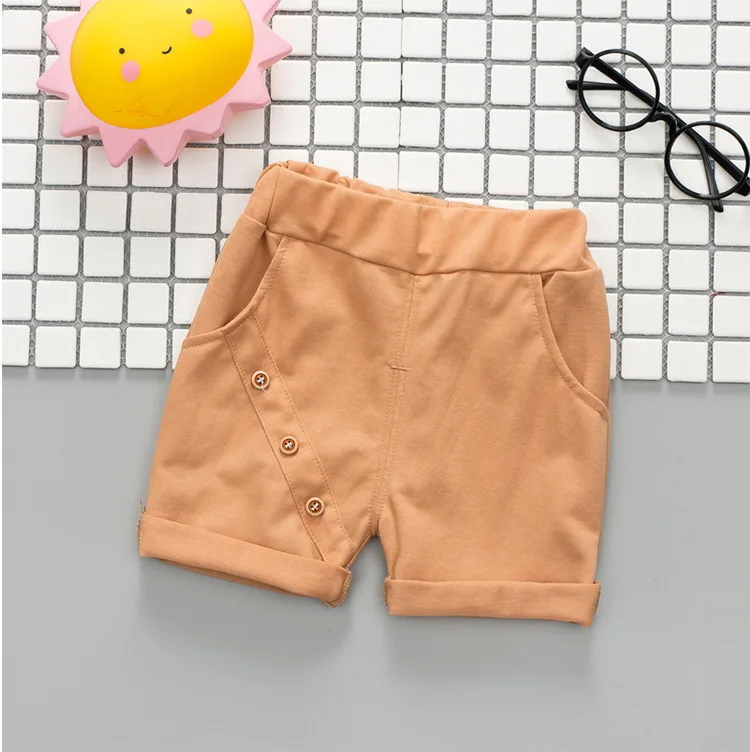 Летние шорты для маленьких мальчиков, модные хлопковые шорты для малышей, повседневная одежда для новорожденных мальчиков, одежда для младенцев - Цвет: brown