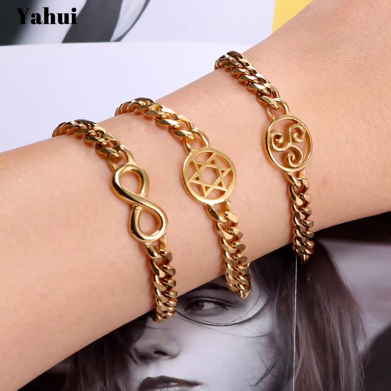

YaHui stainless steel couple bracelet charm bracelet personalized girl bracelet couple bracelet bohemian harry meghan