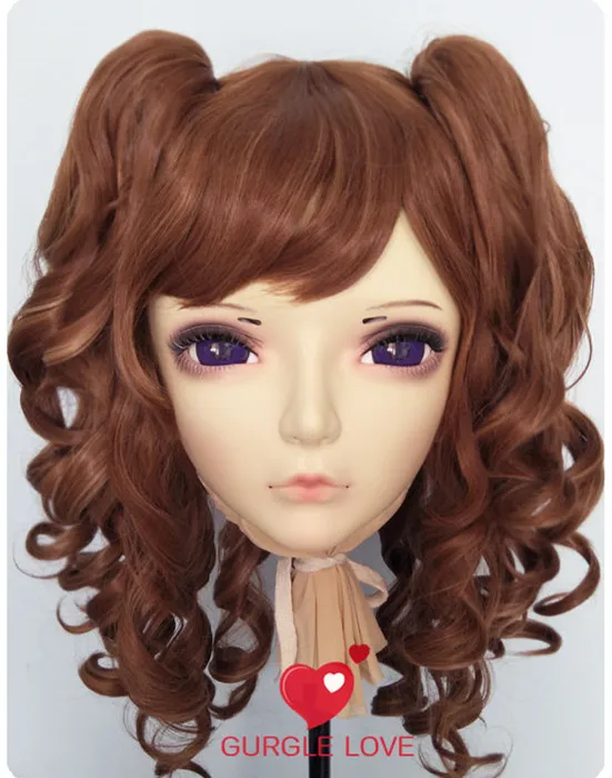 (GL041) Женская милая полимерная полуголовная маска кигуруми с глазами BJD Косплей