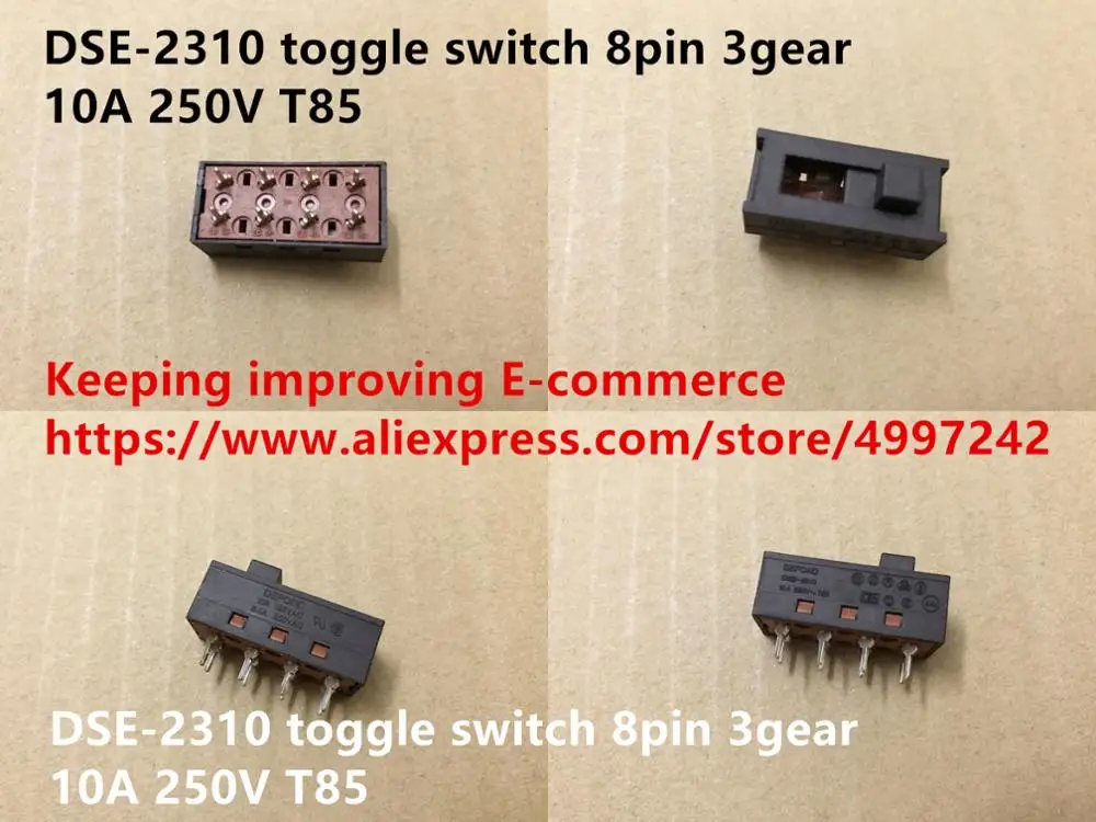 Оригинальный новый 100% ный переключатель 8pin 3gear 10A 250V T85|Выключатели| |