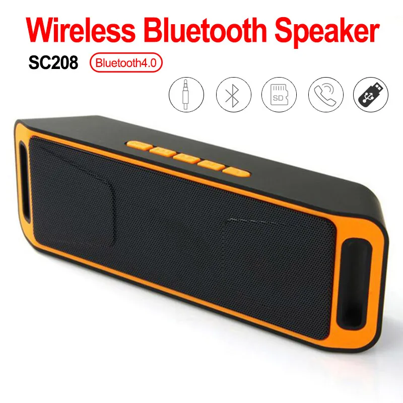 

Wireless Bluetooth Speaker SC208 Computer Mini Dual Speaker Portable Small Stereo Car Subwoofer Support TF Card USB Disk