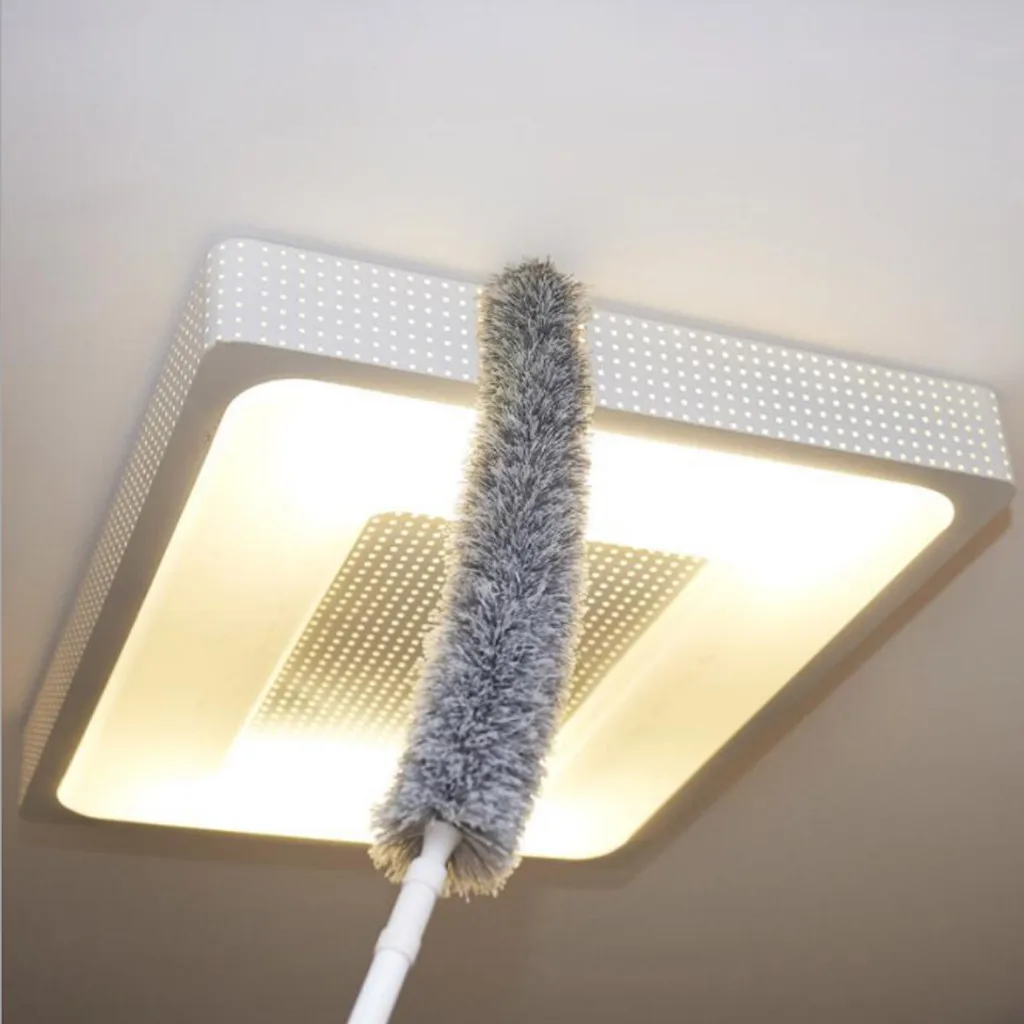

1 x Duster Head 1 x Retractable Rod Microfiber Duster with Extension Pole Reach Hypoallergenic Large Microfiber Head #g25