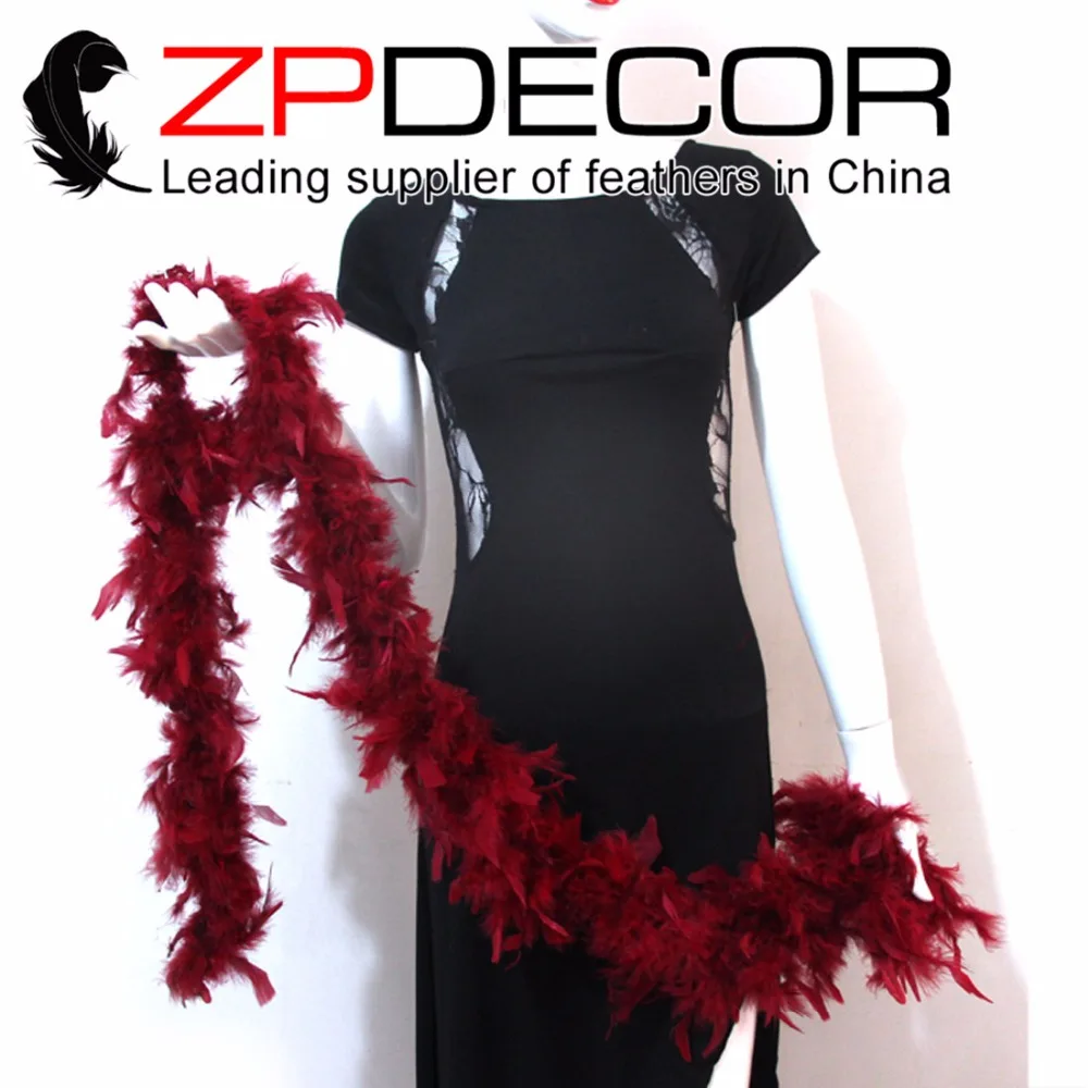2 Yard Long-Great for Party Black w// Hot Pink 40 Gram Chandelle Feather Boa