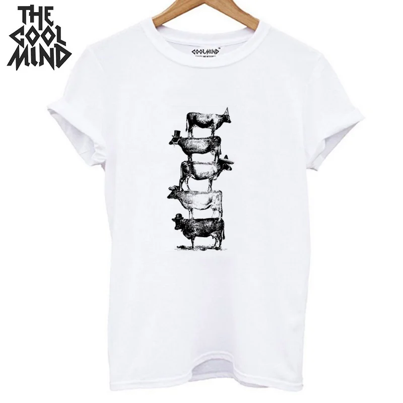

COOLMIND 100% cotton cool women T shirt casual short sleeve summer women Tshirt o-neck t-shirt female tee shirts
