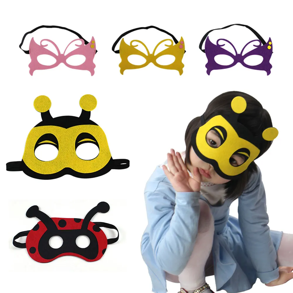 D.Q.Z Imagination Vivid Cartoon Girls Butterfly Masks Costume Christmas Gifts Animal Mask Cosplay Dress Up Toys Ladybug |