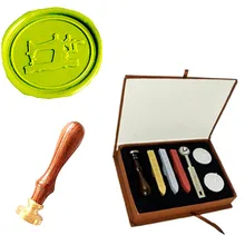 Индивидуальный Логотип Свадебные Воск печать штамп Щупы для мангала Box Set Комплект Винтаж Вышивание машины