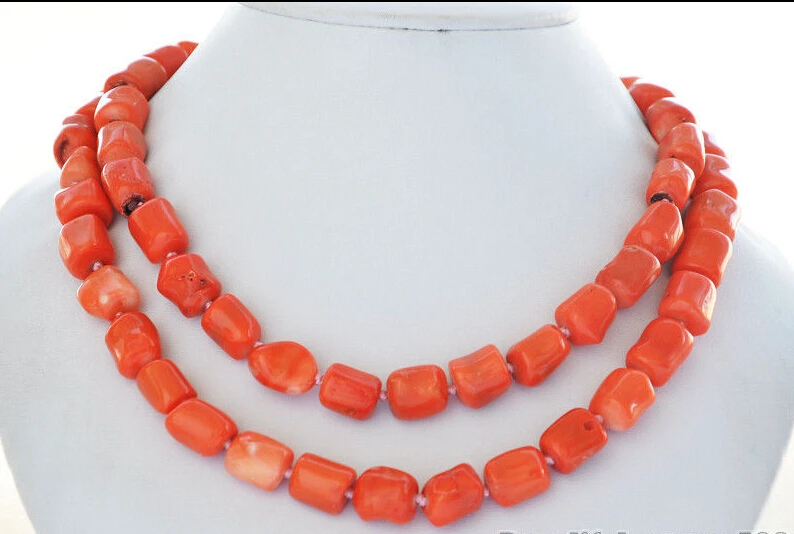 

shippingz5798 natural 32" 13x15mm massive pink coral bead NECKLACE (A0501)