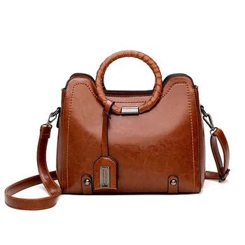 

Fashion Handbags 2019 New Women Leather Bag Large Capacity Shoulder Messenger Bag Casual Tote Simple Top-handle Hand Bags LSH467