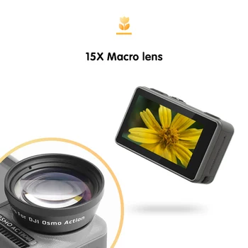 

TENENELE For Osmo Action Camera Filter Close-up Macro Lens/Fish eye HD Lenses For DJI osmo Action Optical Glass Lens Accessories