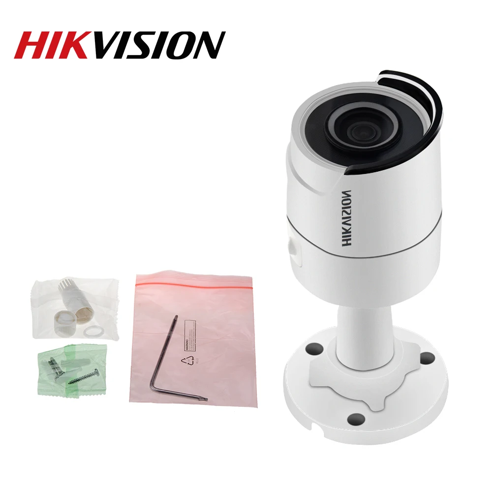Hikvision DS-2CD2045FWD-I POE камера видеонаблюдения 4MP ИК Сеть мини пуля камера 30 м ИК IP67 H.265+ слот для карты SD