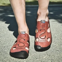 ARUONET/сандалии; модная кожаная мужская обувь; брендовые летние пляжные мужские сандалии для отдыха; Sandales Homme; высококачественные сандалии; шлепанцы