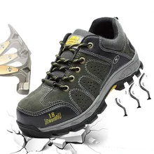 Рабочая защитная обувь; мужские ботинки; нескользящая защитная обувь; неразрывная обувь; мужские рабочие ботинки; замшевая кожаная мужская зимняя обувь