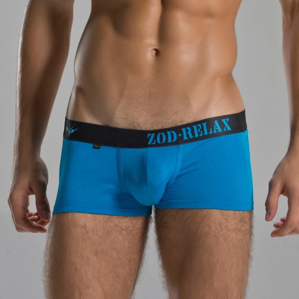 

ZOD Men's Sexy High elastic Seamless Comfy soft letters boxer underwear