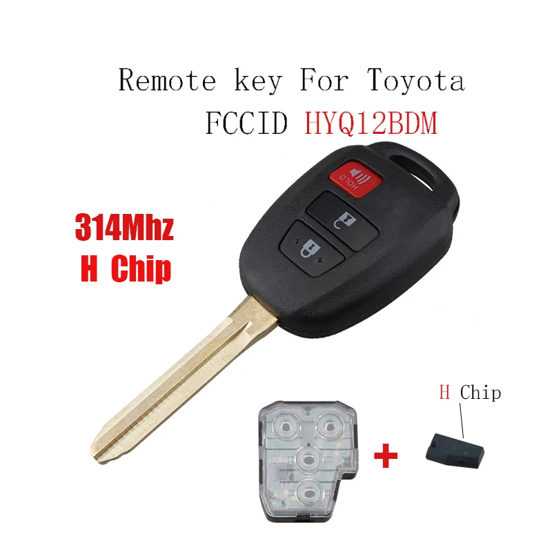 2 + 1 кнопки 314 Мгц дистанционный ключ для Toyota Rav4 2013 2014 2015 Prius C V 2012 2016 HYQ12BDM