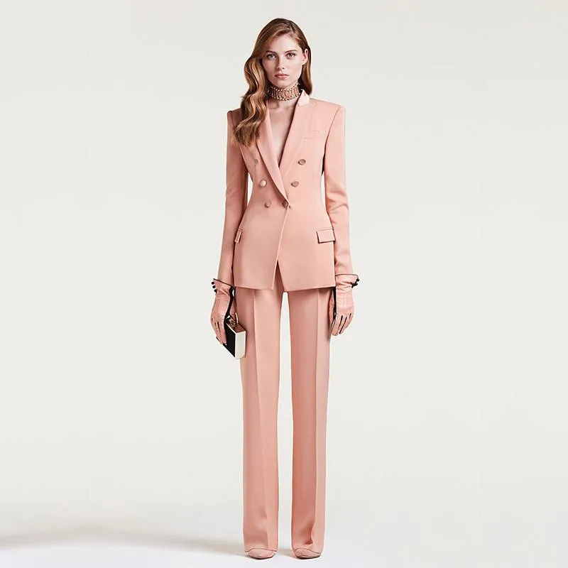 Jacket+Pants Women's Business Suit Female Office Uniform Ladies Formal Trouser Suit Double Breasted Women's Tuxedo Custom Jacket+Pants Women's Business Suit Female Office Uniform Ladies Formal Trouser Suit Double Breasted Women's Tuxedo Custom