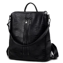2017 Vintage Femmes Sac À Dos En Cuir De Mode Alligator Sac À Dos Casual Dames Étudiant École Sac Femelle Épaule Femmes sac à Dos