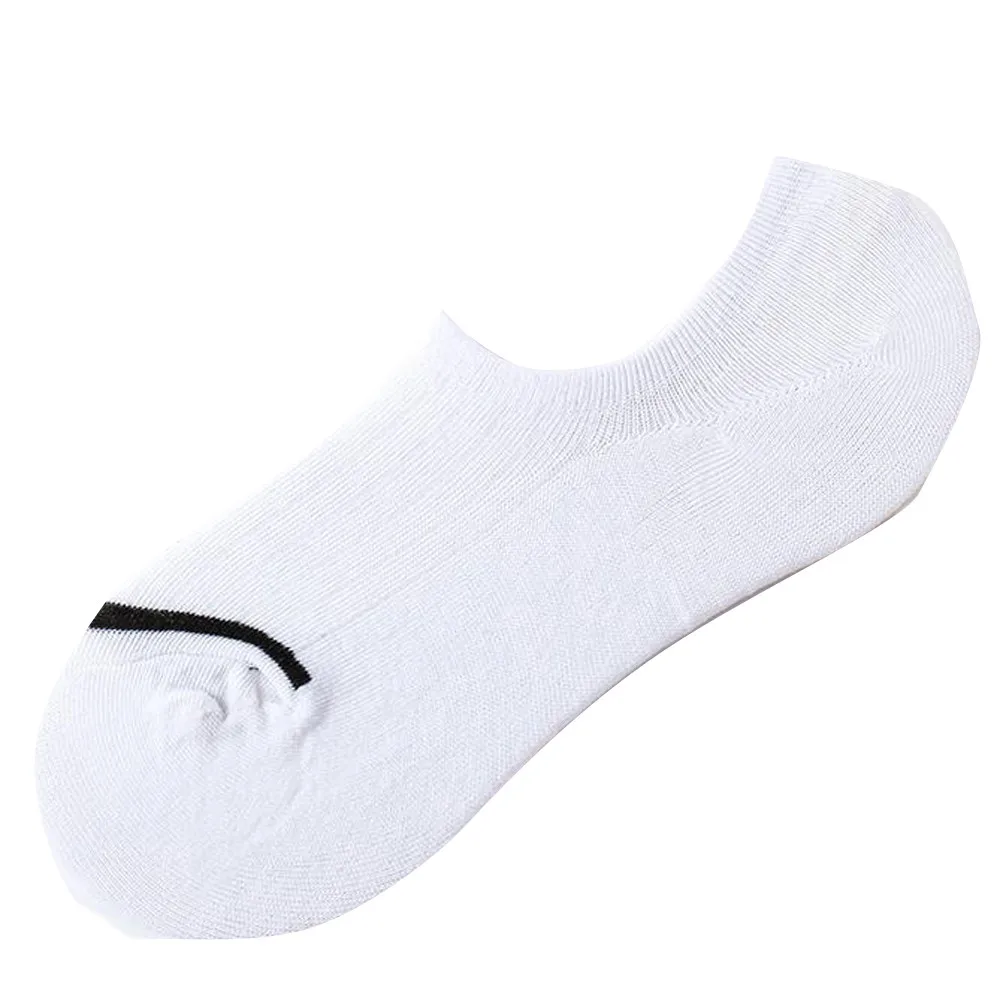 Женские нескользящие носки-башмачки повседневные летние невидимые носки мягкие Дышащие хлопчатобумажные носки с полосками# RN - Цвет: White