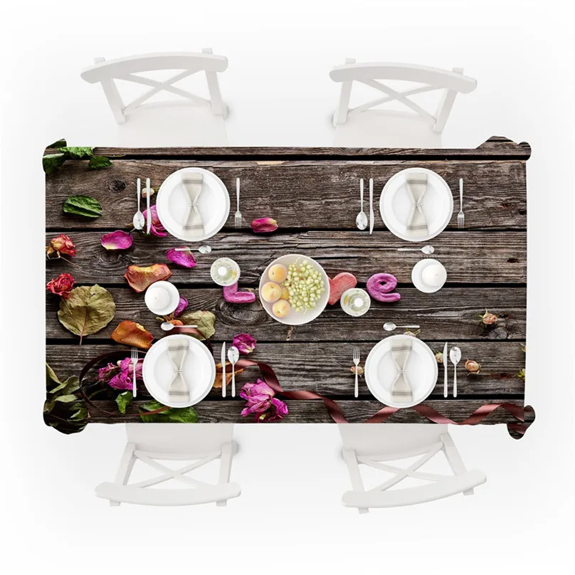 Wedding Valentine's Day romantic 3D tablecloth table cloth Dinner for Family Party Home Decortion 2019 NEW table cloth #5J07 (2)