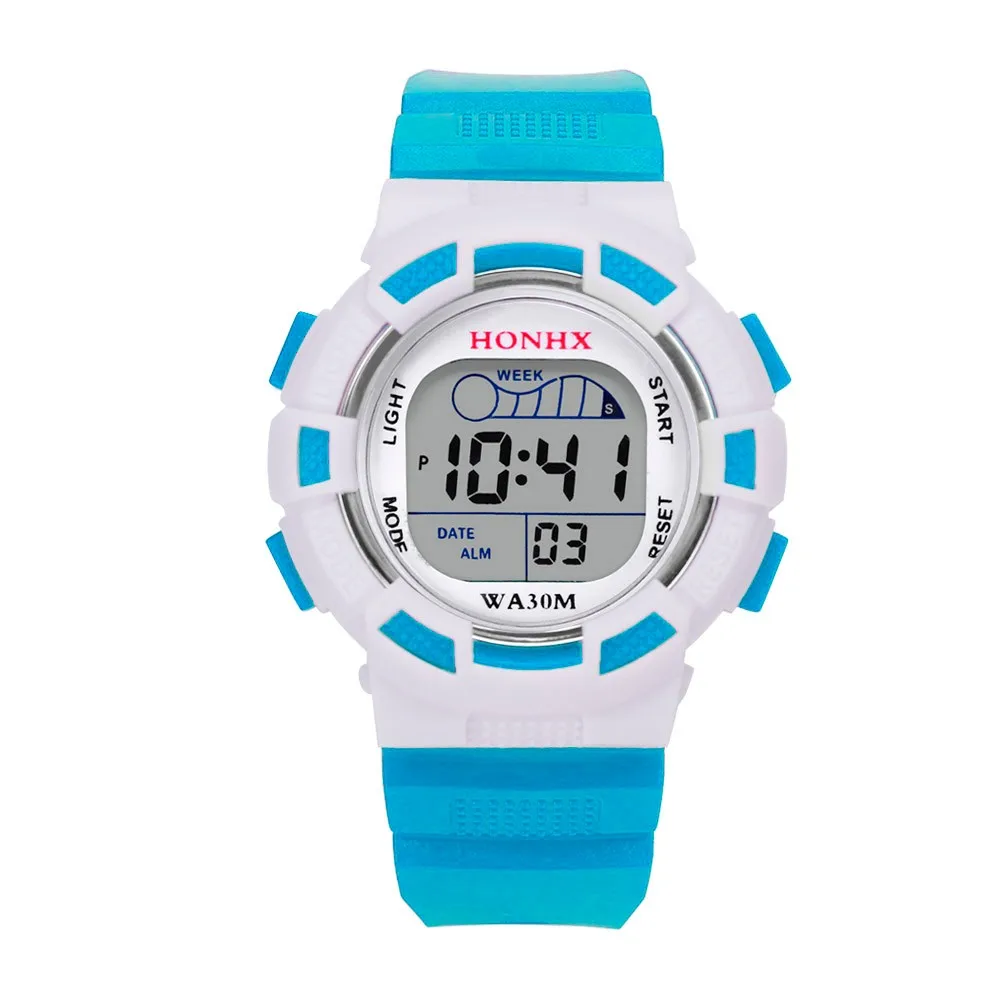 

2019 Men's Sports Silicone Watch 1pcs Simple Square LED Digital Alarm Date Waterproof Sports Kids Kids Watch Gift relogio a50