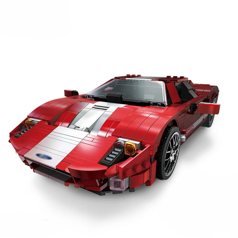 

DIY 919Pcs Technic Series Genuine Creative MOC The Red Racing Car Set Children Building Blocks Bricks Famous Car Model Boy Gifts