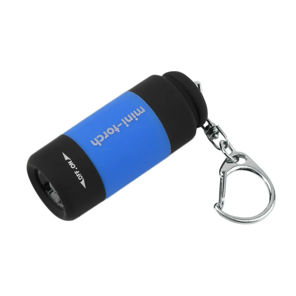 2017 новые 1 шт. портативный мини брелок Карманный фонарь USB Перезаряжаемые