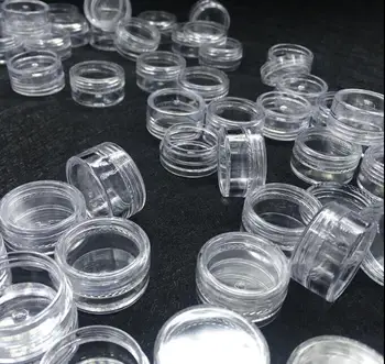 

20pcs/lot 2g 3g 5g Portable Plastic Cosmetic Empty Jars Clear Bottles Eyeshadow Makeup Cream Lip Balm Container Pots