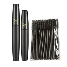 2 шт тушь для ресниц+ 50 шт Одноразовые Макияж щеточки с тушью для ресниц Аппликатор быстросохнущие инструменты для макияжа глаз