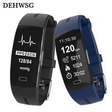 Dehwsg P3 Смарт монитор ЭКГ крови Давление часы дисплей, измеряющий сердечный ритм в реальном времени спортивные Фитнес трекер Смарт Браслет для IOS и Android