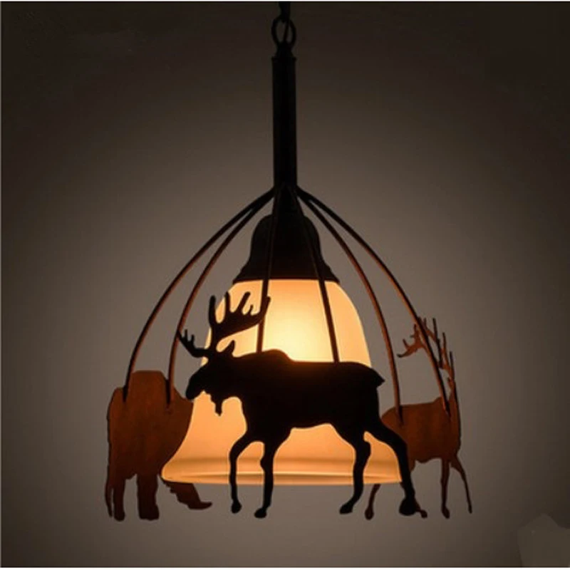 

Pendant Lights American garden iron restaurant lights personalized industrial retro coffee shop pendant lamps LU731360 lo1026