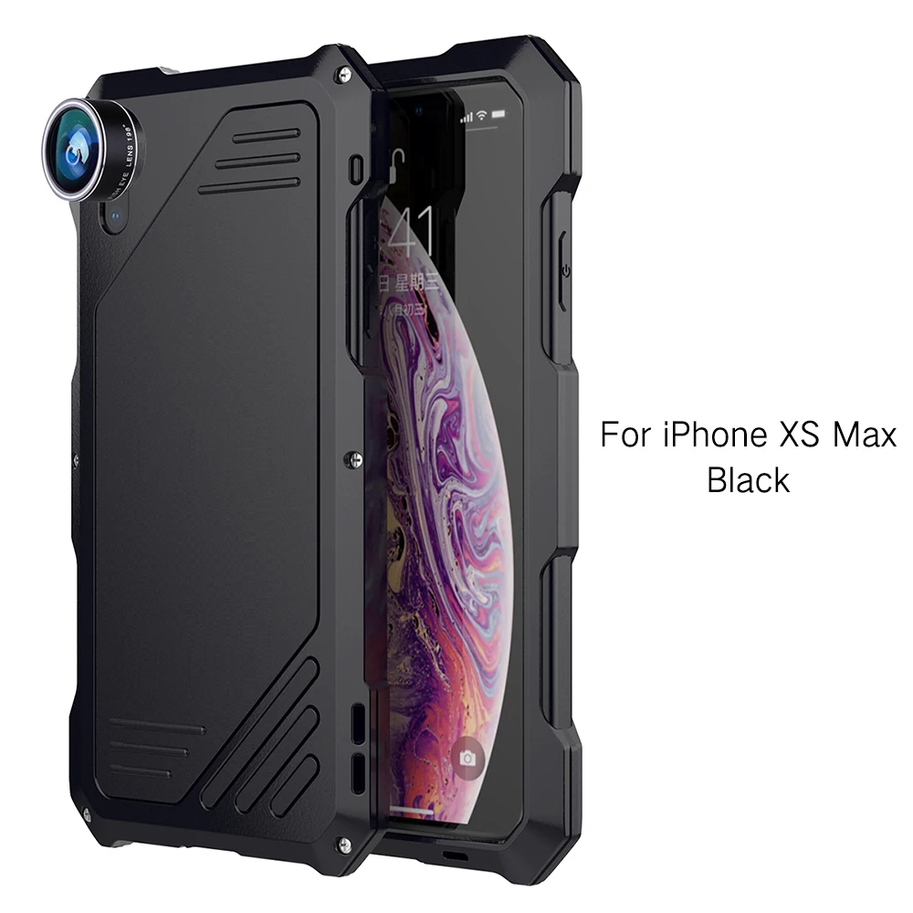 

Waterproof Shockproof Dirtproof Three Proofing Case For iPhone Xs Max XR X 8 7 6 6S Plus 5 5S SE Case Cover Shell + Camera Lens