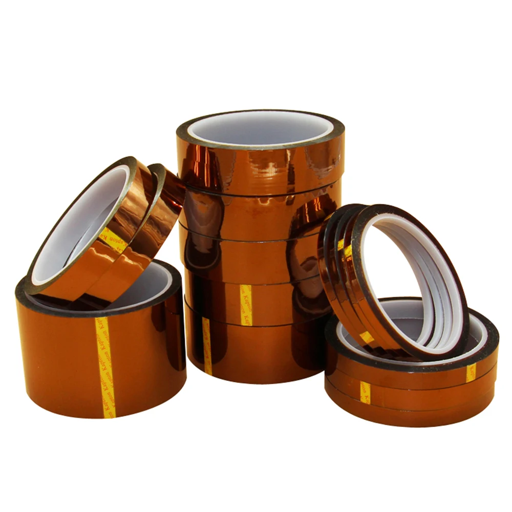 

1PC 33M Length Heat Resistant Polyimide Tape High Temperature Adhesive Insulation Kapton Tape 5MM 10MM 15MM 20MM 25MM Width