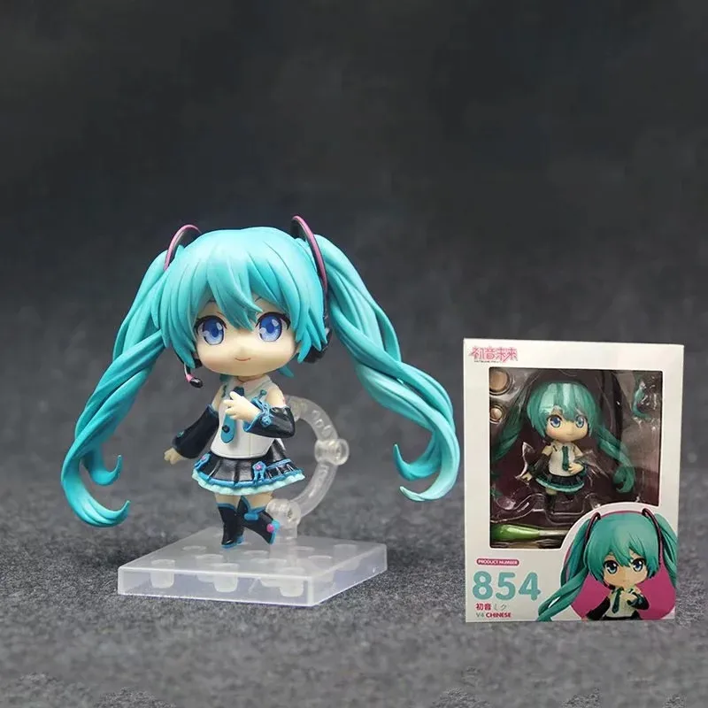 Huong Аниме фигурки 10 см Hatsune Мику Nendoroid #854 ПВХ фигурку Коллекционная модель игрушечные лошадки куклы